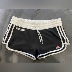 Adidas Women's Black and White Shorts size 9